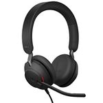 Jabra Evolve2 40 UC Wired On Ear Headphones, USB-C, Stereo, Black Telework for Calls and Music, Enhanced All-Day Comfort, Passive Noise Cancelling Headphones, UC-Optimized with USB-C Connection