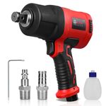XIIW 3/4 Inch Air Impact Wrench, Max Nut-Busting Torque 1950 ft-lbs, Heavy Duty 7000RPM 3/4 Air Drive Impact Gun, Twin Hammer Pneumatic Tool for Automobile Repair