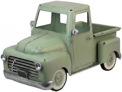 Gookeerlink Large Vintage Metal Truck Decor,Rustic Farmhouse Pickup Planter