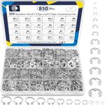ZQZ 850Pcs C Clips Assortment Kit(M