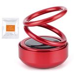 aqxreight Car Fragrance Diffuser, Car Air Freshener Solar Energy Rotating Odor Aromatherapy Diffuser With Double Ring