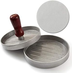 Cozihom Ensemble de presse à hamburger et de papier à galettes, presse à hamburger, presse à grill, moule à galettes avec 120 feuilles de papier à galette de cire
