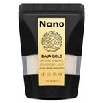 NANO Baja Gold Sea Salt Organic | 90 MINERALS, 4X More Minerals Than Celtic Sea Salt | Low Sodium, Additive & Microplastic Free | Perfect for Hydration & Cooking | 1 lb (454g) Resealable Bag