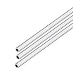 DMiotech 3Pack (7mm OD x 5mm ID) 6063 Aluminum Round Tube 250mm Length Industry Metal Tubing for Machinery Frame Construction DIY Projects