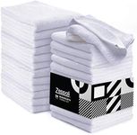 Zeppoli Wash Cloth Towels by Royal, 24-Pack, 100% Natural Cotton, 12 x 12, Soft and Absorbent, Machine Washable, White (24 Pack)