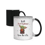 Valentine's Day Mug, Yoda Best Boyfriend Coffee Mug, Anniversary Mug, Gift for Boyfriend, Life Partner Gift Coffee Tea Cocoa Soup Daily use 11oz Ceramic Colour Changing Magic Cup/Mug.