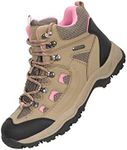 Mountain Warehouse Adventurer Womens Waterproof Hiking Boots Beige Womens Shoe Size 9 US