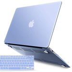 iBenzer Compatible with Old Version MacBook Air 13 Inch Case (2010-2017 Release), Models: A1466 / A1369, Plastic Hard Shell Case with Keyboard Cover for Mac Air 13, Serenity Blue, CA-A13-SRL+1