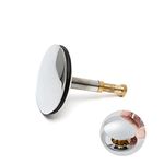 acdokuk Universal Concealed Bathroom Sink Stopper, Double Seal, Bathtub Chock Plug Adjustable Replacement 44mm Diameter, Made of Brass, for Bathroom and Kitchen Sinks