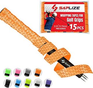 SAPLIZE Golf Grip Wrapping Tapes, 15-Pack Tacky PU Overgrip Tapes, New Regripping Solution for Golf Club Grips, Orange