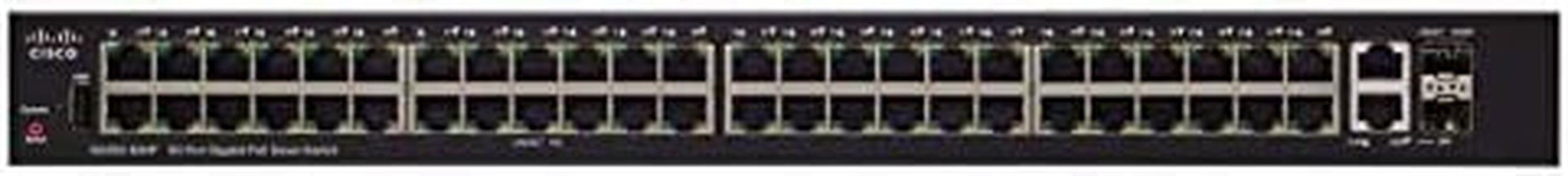 Cisco SG250-50 Smart Switch, 50 Gigabit Ethernet (GbE) Ports, 48 Gigabit Ethernet RJ45 Ports, 2 SFP Gigabit Ethernet Combo Ports, Limited Lifetime Protection (SG250-50-K9-NA)