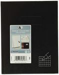 Blueline Business Notebook, 4" x 4" Quad-Ruled, White Paper, 192 Pages, 9.25" x 7.25", Black Hard Cover (A9Q)