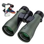 12X50 Professional HD Binoculars for Adults with Phone Adapter, High Power Binoculars with BaK4 prisms, Super Bright Lightweight & Waterproof Binoculars Perfect for Bird Watching, Hunting, Stargazing