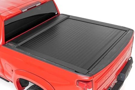 Rough Country Retractable Truck Bed Cover for Chevy Silverado & GMC Sierra 1500 (2019-2025) - Fits 5'10 (69.9") Bed, Weather-Resistant Tonneau Truck Bed Cover