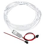 PATIKIL 3mm 3.0m PMMA Side Glow Fiber Optic Cable Kit, with LED Aluminum Illuminator 12V 1.5W Guide Light Source Decoration for Home DIY Lighting, Cool White