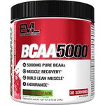 Evlution Nutrition BCAA5000 Powder - EVL BCAA Pre Workout Powder for Sustainable Energy and Mental Focus plus Post Workout Recovery Support (30 Servings) - Cherry Limeade