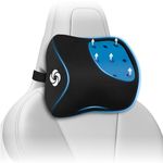 SAMSONITE, Infused-Gel Car Neck Pillow with Airflow Memory Foam, Headrest Support Cushion for Driving, Universal - Fits Any Vehicle, Including SUVs and Trucks, Washable Cover, Large Size, Black…