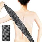 Sima Japanese Exfoliating Towel 100cm Carbon Fiber Black and White Removing Dirt,Exfoliating Body Scrubber,Skin Care Sima Hexagon Exfoliating Antibacterial Shower Towel Exfoliating Washcloth