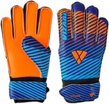 Vizari Sports Saturn Soccer Goalie Goalkeeper Gloves for Kids Youth & Boys, Football Gloves with Grip Boost Padded Palm and fingersave Flat Cut Construction