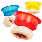 HiYZ Sandwich Cutter and Sealer, Pack of 5 Sandwich Maker for Kids, Bread Sandwich Decruster Pancake Maker DIY Cookie Cutter for Boys and Girls Lunch Lunchbox and Bento Box(Red)