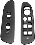 Driver and Passenger Black Door Window Switch Panel Bezel for 2002-2010 Dodge Ram 1500 2500 3500 (Black)