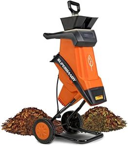 SuperHandy Wood Chipper Shredder Electric 1.5" (39mm) Max Wood Capacity 17:1 Reduction 15A 1800W 120VAC Dual Edge Blades for Fire Prevention & Firebreaks
