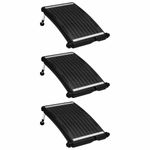 vidaXL Curved Pool Solar Heating Panel - Black, Ideal for Above-Ground Pools, High Flow Capacity, Durable and Adjustable Solar Energy Water Heater with Installation Accessories