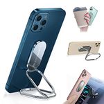 Foldable Cell Phone Stand for Desk, Adjustable Cellphone Ring Holder Finger Kickstand for Office Desktop & Magnetic Car Mount, Rotatable Multi-Angle Hand Grip for iPhone and All Smartphones Back Case