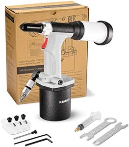 KIARUO Pneumatic Rivet Gun S30 Self-Suction Air Rivet Gun 3/16" 5/32" 1/8" 3/32" Hydraulic Riveter with 1 Set of Extra Jaws