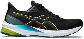 ASICS Men's GT-1000 12 Running Shoes, Black/Bright Yellow, 7 UK