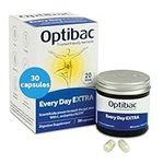 Optibac Probiotics Every Day Extra - High Strength Vegan Digestive Probiotic Supplement with 20 Billion Bacterial Cultures - 30 Capsules