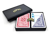 Copag 4-Color Legacy Design 100% Plastic Playing Cards, Bridge Size (Narrow) Jumbo Index Red/Blue Double Deck Set…