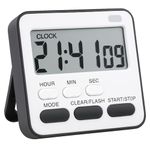 AERYS Digital Kitchen Timer & Stopwatch, Large Digit Countdown, Loud Alarm Clock with Back Magnetic Retractable Stand for Cooking,Baking, Study Table, Office, Gym, Athlete and Student Accessories