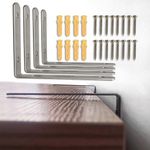 Cabinet Anti Tip Kit, TUPSKY Furniture Anchors Wall Stainless Steel Baby Proofing Bookshelf Falling Prevention Device for Children (2 Pair)