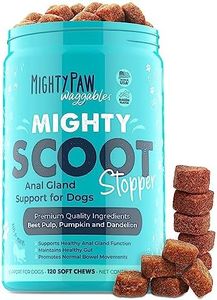 Mighty Paw Waggables Mighty Scoot (Made in USA) | Dog Digestive Support Anal Gland Chews. Dog Anal Gland Scoot for Dogs. Beet Pulp & Pumpkin Dog Fiber Supplements. Pet Bowel Gut Health (120 Count)