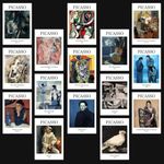 Pablo Picasso Poster | Pablo Picasso Paintings Polaroids | Aesthetic 15 Mini Posters (8.6 x 6 cm) | Posters of Picasso's The Old Guitarist, The Weeping Woman, Girl Before Mirror and more | Picasso Poster