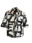 Mf Style Digital Printed Shirts | Short 3/4 Sleeves Shirt for Men | Summer Shirts for Men | Beach Shirts for Men | Men's Stylish Shirt | Men Trendy Shirt (L, ALFABET Digital Printed)