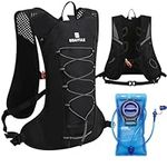 BBAIYULE® Hydration Backpack,Running Vest Backpack, Cycling Water Backpack with 2L Bladder for Men Women,Hydration Vest for Trail Running Hiking Biking Climbing (Backpack+blue bladder)