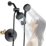 FRANSITON Oil Rubbed Bronze Shower System High Pressure 5-Spray Rain Shower Head and Handle Combo Set with Valve 3-Way Diverter for Bathroom