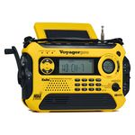 Kaito Voyager Pro Ka600 Digital Solar Dynamo Crank Wind Up Am Fm Lw Sw & NOAA Weather Emergency Radio with Alert RDS & Smart Phone Charger Standard Yellow