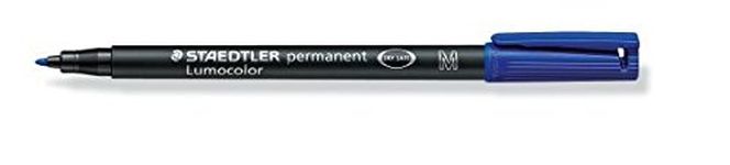 Staedtler Lumocolor Permanent Laundry Marker Pen 317M, blau VE = 1