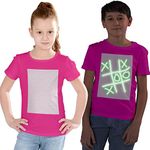 Party People Magical Glow in The Dark Childrens T-Shirt & UV Drawing Light. Artistic Creative Play. Birthday Gift for 3 4 Year Old boy Girl Pink Ages 3-4