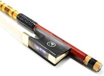 Pernambuco Violin Bow 4/4 Size 810V Concert Level Straight Stick Great Balanced Ebony Frog 4 4 Full Sweet Sound Natural Horse Hair Fast Response