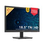 Dell D1918H 18.5" (46 cm) HD Monitor 1366X768 Pixels@60Hz, TN Panel, 3Yrs Warranty, Brightness 200 cd/m², Contrast Ratio 600:1, 16.7m Colours, Colour Gamut 72% NTSC(CIE 1931), HDMI & VGA, Tilt Adjust