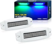 UCINNOVATE 2X 6.9" Marine LED Boat Lights, Dual Color Waterproof Transom & Underwater Lights for Yachts, Boats, Sailboats, Pontoons, Stern & Deck (Blue/Green, 12-36V, IP68)