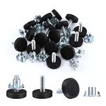 AIEX Adjustable Furniture Levelers, 16pcs Leveling Feet Screw In Chair Feet with T-Nuts Table Chair Leveler Furniture Glide Leveling Feet for Furniture Leg Cupboard(Metric M6)