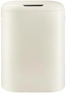 GarveeHome Sensorcan 13 Gallon Trash Can, Automatic Trashcan for Home Office Bedroom Living Room Garage Large Capacity Slim Space-Saving Trash Bin, Without Inner Bucket, Cream White