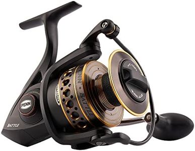 PENN Battle Spinning Fishing Reel, Black, 6000