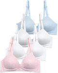 SALIA GIRL Soft Padded Bras for Girls & Teens 12-14, No Wires Cotton Developed Training Bra, 32