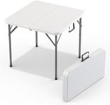 34" Square Foldable Table with Buil
